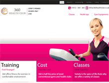 Tablet Screenshot of 360healthclub.co.uk